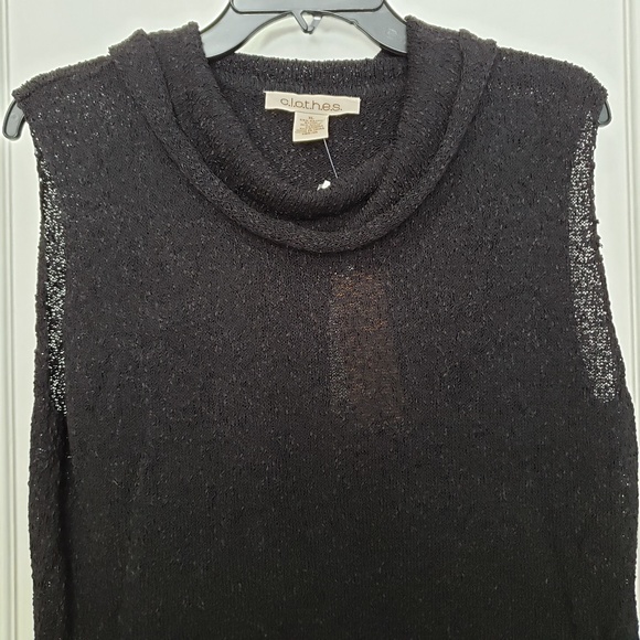 C.l.o.t.h.e.s. Black Knit top, size XL, NWT. - Picture 6 of 8